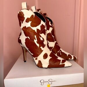 Real Cow Hair Print Boots